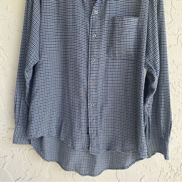 BURBERRY Shirt Men Large Vintage Herringbone Button Down Long Sleeve Cotton - Picture 4 of 10